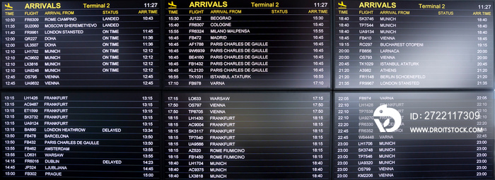 Boarding time monitor screens