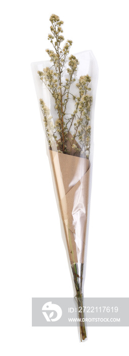 Dried white cutter flower bouquet