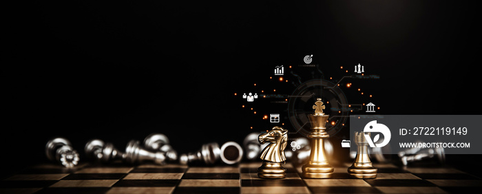 King chess pieces stand teamwork concept of team player or business team and leadership strategy or strategic planning and human resources organization risk management.