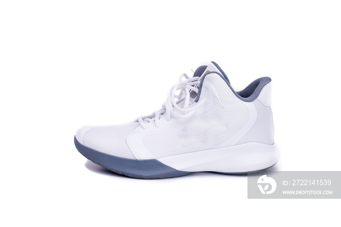 Modern mid-high white basketball shoes sneakers