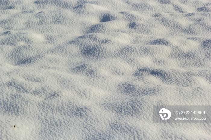 Photography of beautiful pure white snow texture. Winter background