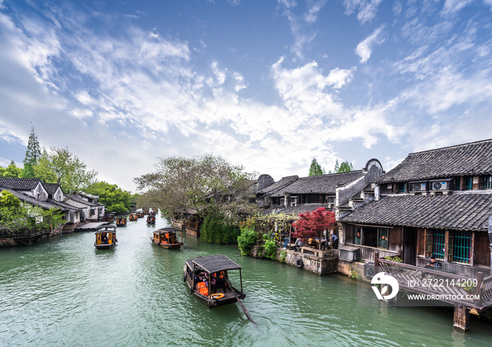 landscape of wuzhen town in china