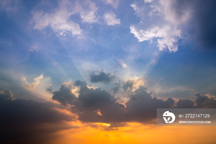 Sunset Sky Background in summer