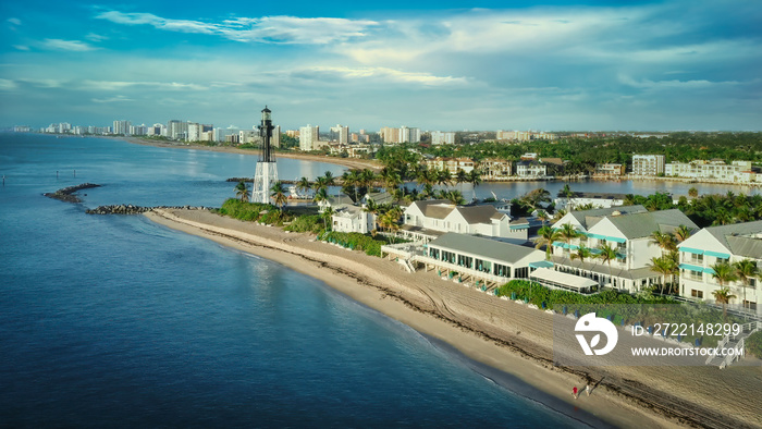 Aerial View of Hillsboro Inlet Lighthouse