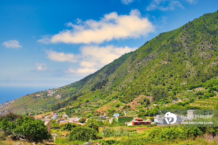 Ladera de Santa Ursula at the of the Orotava Valley. It is one of the most fertile areas in Tenerife