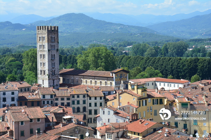 Vue Panoramique Lucques Italie