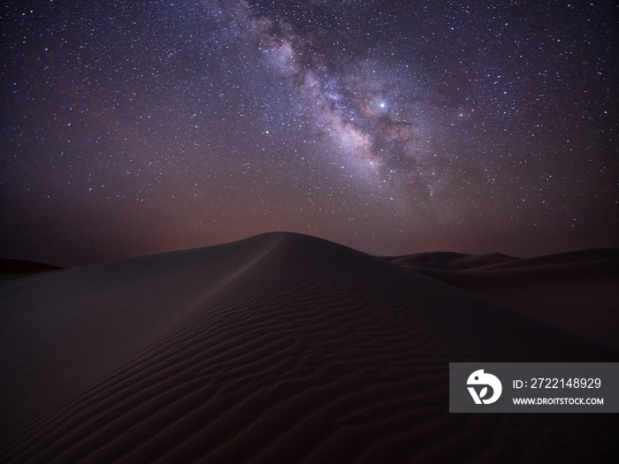 Beautiful sand dunes in the Sahara desert.