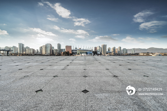 empty concrete square floor