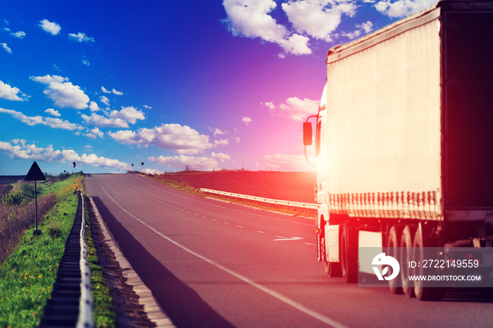 truck on a highway