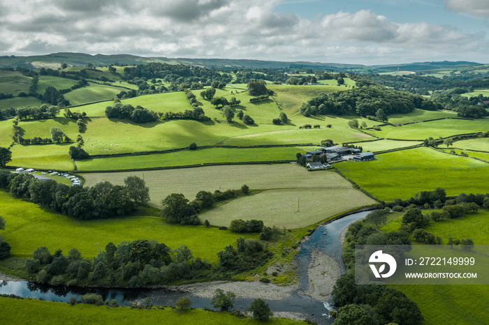 Scenic Green Hills in Mid Wales