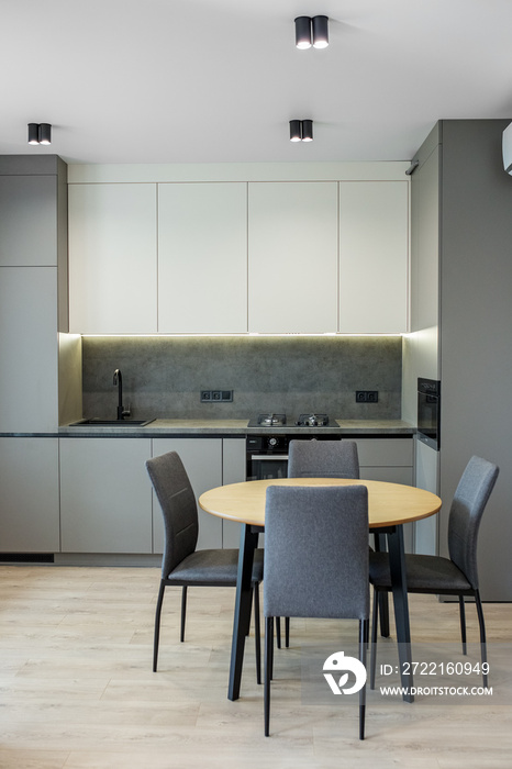 modern kitchen interior of a beautiful apartment