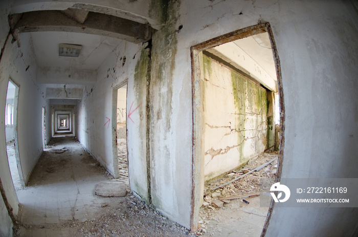 Creepy part of the mold, in an abandoned building