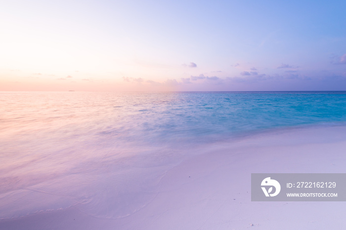 Sunrise on a tropical island in the Indian Ocean.