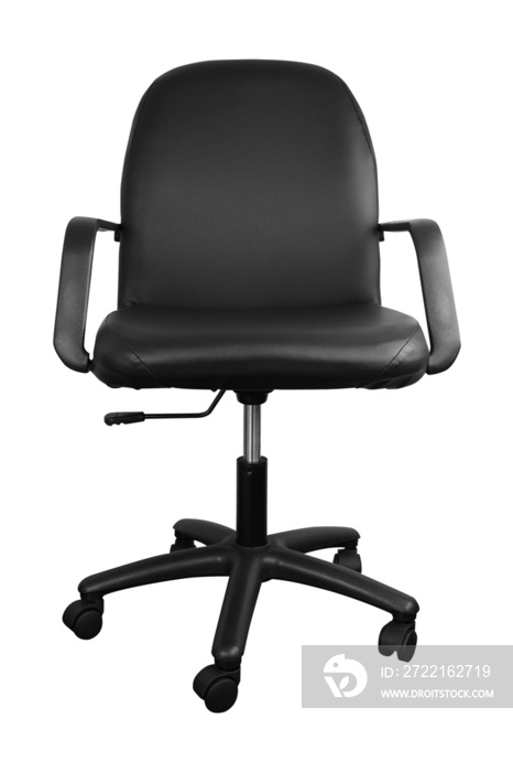 Black leather office chair