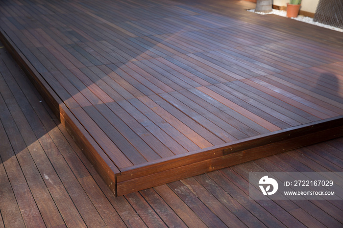 Wood floor cover structure suitable swimming pool , terraces or house interiors