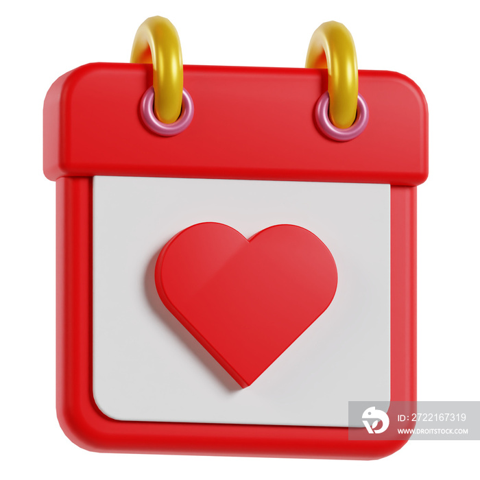 3d love calendar valentine icon