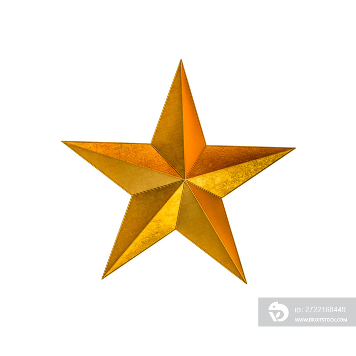 Christmas Star isolated or transparent png. Christmas tree decoration element transparent.