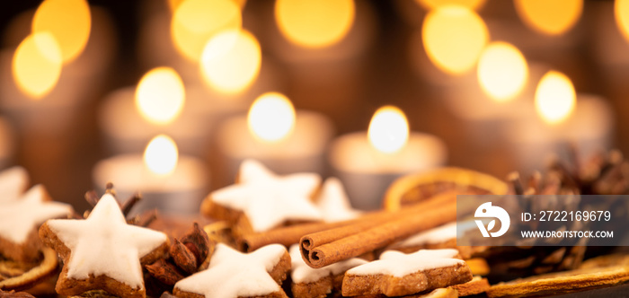 cinnamon stars with oranges for christmas