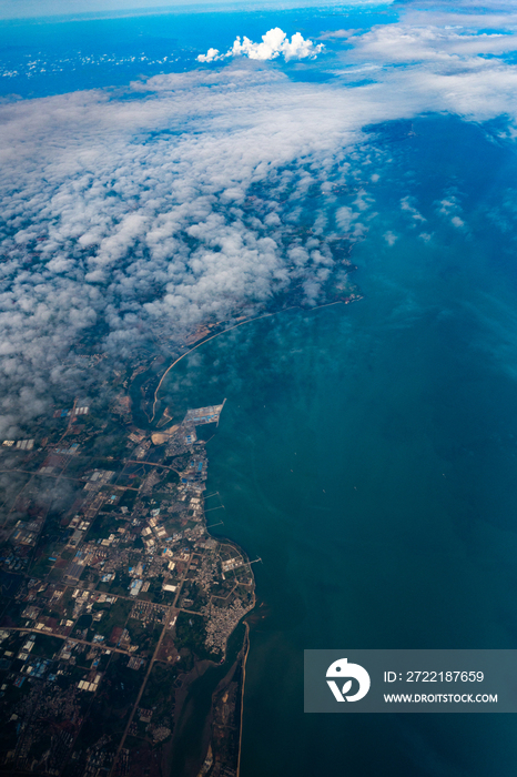 鸟瞰海南岛