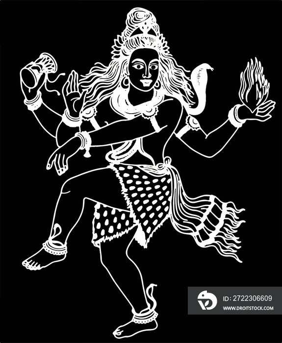 A beautiful dark art illustrations of indian gods and goddesses