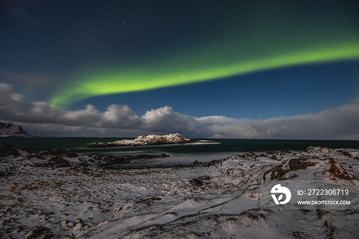 兰贝格的Norwegen Lofoten Polarlichter（北极光）