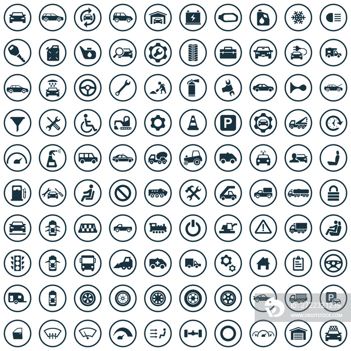 100 auto icons