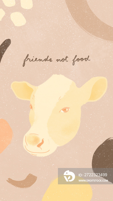 friends not food cute smiling cow