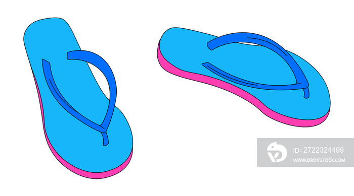 Blue tsinelas (flip-flops)