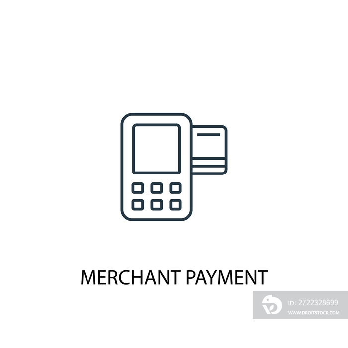 Merchant payment concept line icon. Simple element illustration. Merchant payment concept outline sy