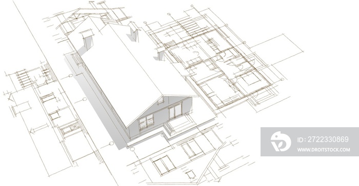 house, architectural project, sketch