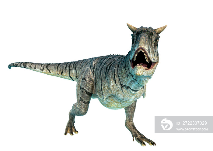 carnotaurus sastrei running in a white background