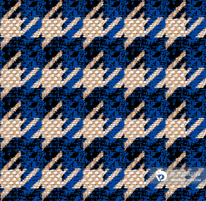 Seamless houndstooth pattern. Crowbar print illustration.