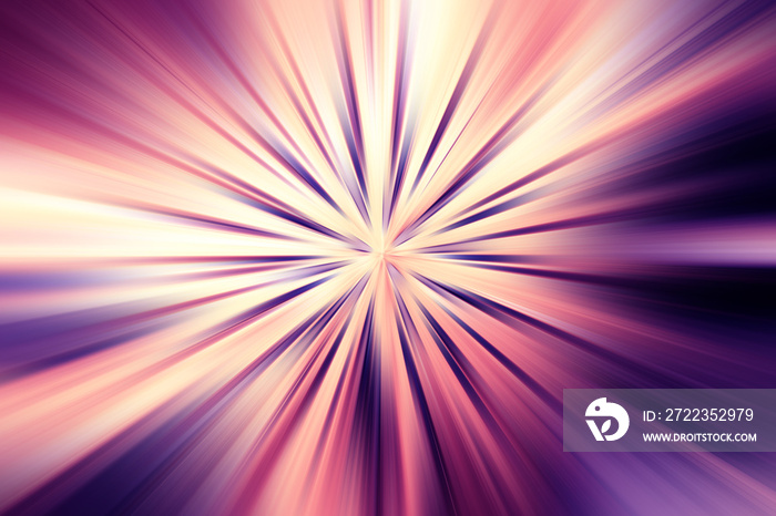 Abstract radial zoom blur surface of   lilac, pink, yellow tones. Abstract lilac pink  background wi