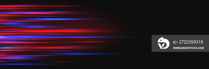 Glare and glow speed on dark horizontal background