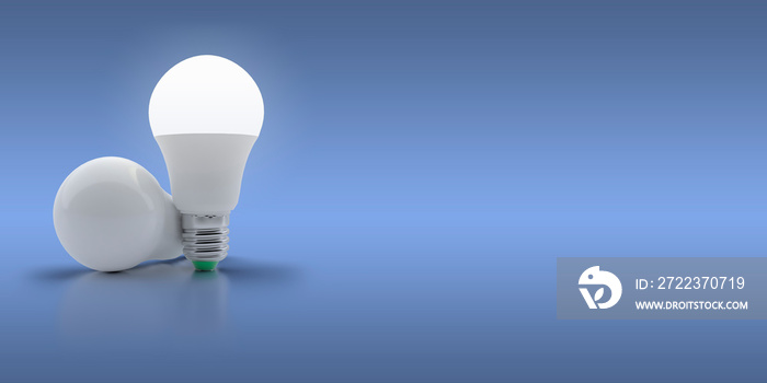 LED light bulb on an isolated background. 3d model, 3d image, 3d render