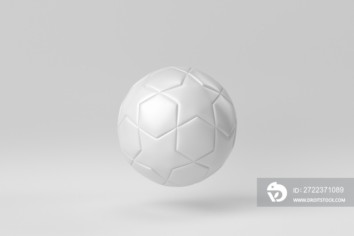 Football - soccer ball with star pattern on white background. Design Template, Mock up. 3D render.