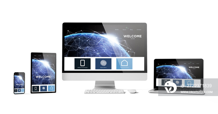 responsive devices isolated design homepage