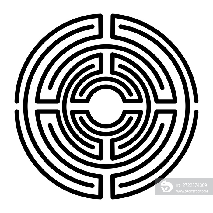 Round labyrinth symbol