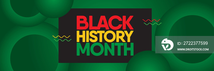 Black History Month vector template. Design for banner, greeting cards or print.