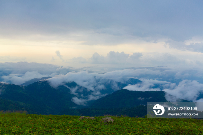 Kaçkar mountains national park Ambarlı plateau and cloud sea