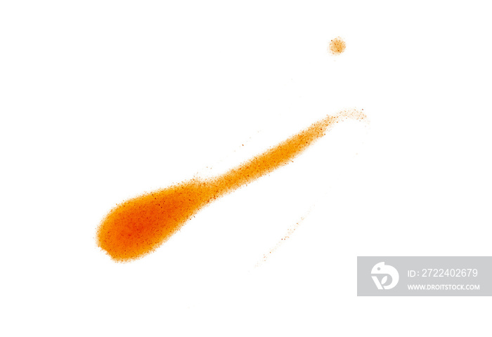 Hot sauce splatter isolated. Food design element