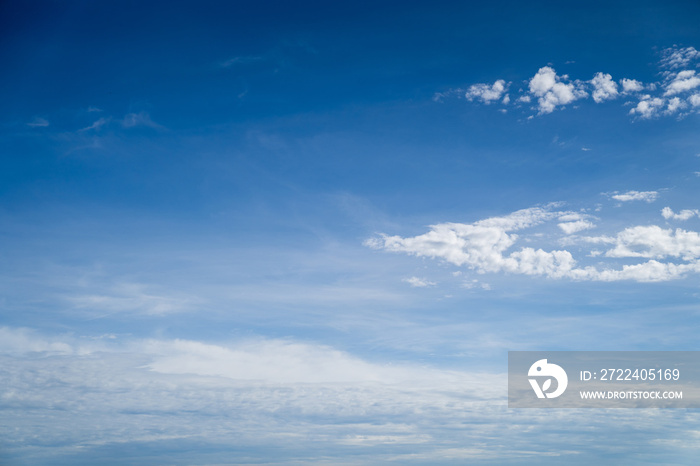 Open blue sky with clound at noon time.