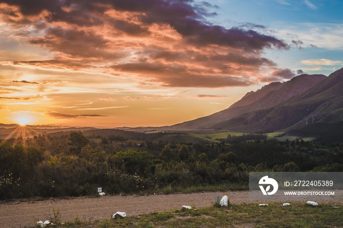 Langeberg Mountain Sunset