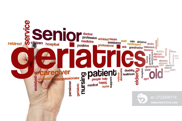 Geriatrics word cloud