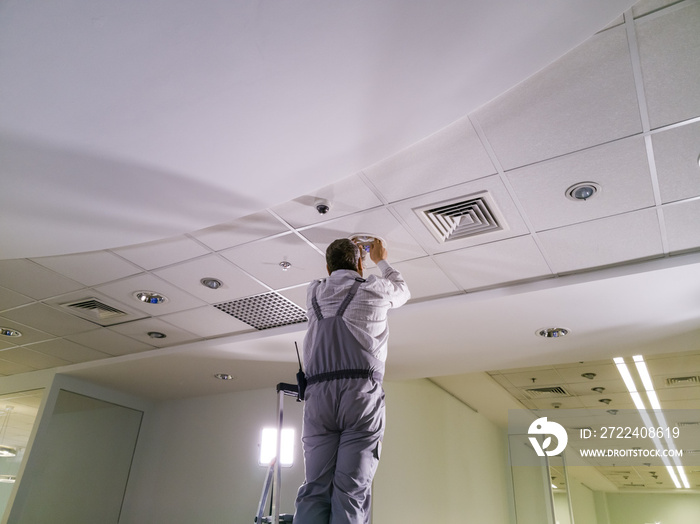 Installation of suspended ceilings. Finishing works