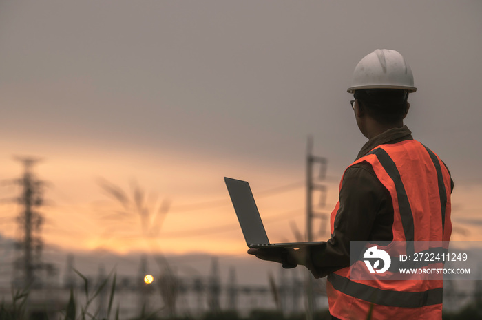 Asian engineer working at power plant,Thailand people