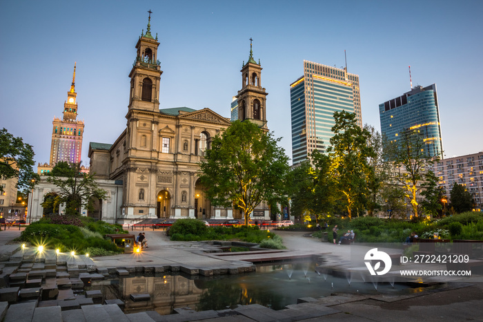 Church of All Saints in Grzybowski Square in Warsaw, Poland