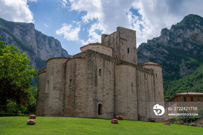 San Vittore alle Chiuse abbey. Genga, Italy