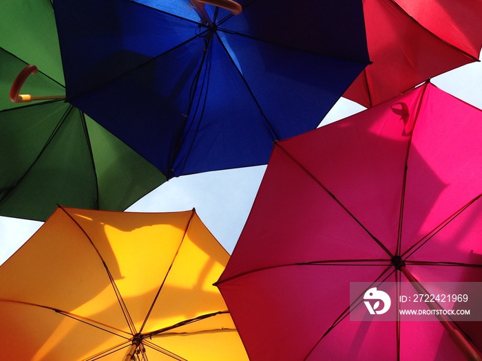 umbrella background rainbow many umbrellas colorful stock, photo, photograph, image, picture,