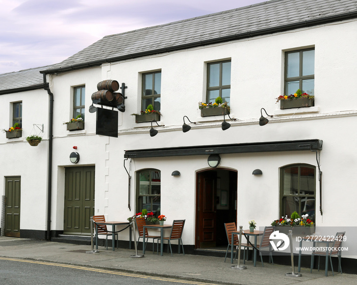 The facade of the Irish pub. Ireland